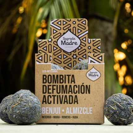 BOMBITAS DE DEFUMACIÓN ACTIVADA: BENJUÍ Y ALMIZCLE - SAGRADA MADRE (8 UNIDADES)