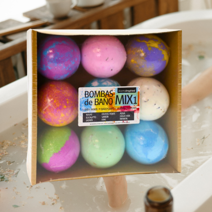 PACK DE 9 BOMBAS DE BAÑO (MIX 1) - AROMA INSPIRED