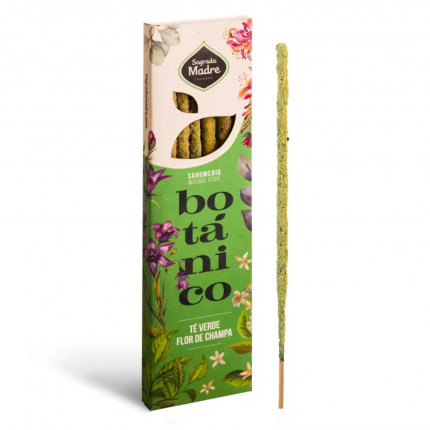 SAGRADA MADRE - Incienso Botánico de Té Verde y Flor de Champa