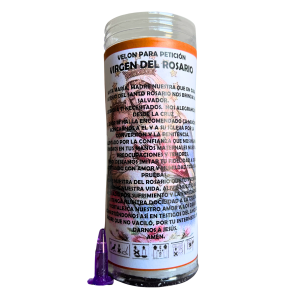 VELÓN DE PETICIÓN DE LA VIRGEN DEL ROSARIO CON ACEITE LITÚRGICO: PROTECCIÓN, LIBERACIÓN DE PECADOS Y CONCEDE MILAGROS.
