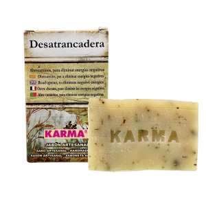 JABÓN ARTESANO DE DESATRANCADERA: ABRE CAMINOS Y ELIMINAR ENERGÍAS NEGATIVAS (100G).