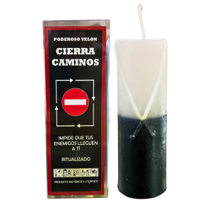 VELÓN RITUALIZADO DE CIERRA CAMINOS CON SAL NEGRA: IMPIDE QUE LOS ENEMIGOS LLEGUEN A TÍ.