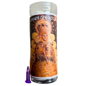 VELÓN DE PETICIÓN DE LA VIRGEN DEL ROCÍO CON ACEITE LITÚRGICO: PROTECCIÓN, GUÍA E ILUMINACIÓN.