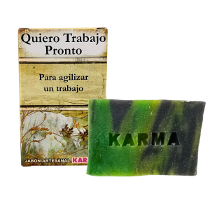 JABÓN ARTESANO DE QUIERO TRABAJO PRONTO: PARA AGILIZAR UN TRABAJO (100G).
