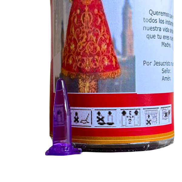 VELÓN DE PETICIÓN DE LA VIRGEN DEL PILAR CON ACEITE LITÚRGICO: FORTALEZA, FÉ, SEGURIDAD Y ESPERANZA. - Imagen 2