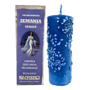 VELÓN RITUALIZADO DE IEMANJÁ / YEMAYÁ CON SAL GRUESA ESPECIAL: LIMPIEZA, DESCARGA Y FECUNDIDAD.