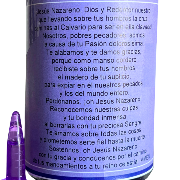 VELÓN DE PETICIÓN DE JESÚS NAZARENO CON ACEITE LITÚRGICO: PROTECCIÓN, GRACIA Y CONDUCCIÓN AL REINO CELESTIAL. - Imagen 2