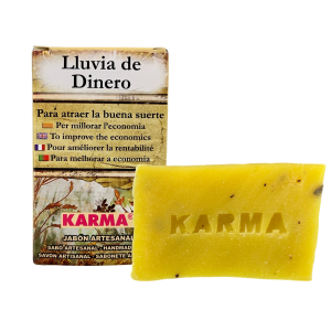JABÓN ARTESANO DE LLUVIA DE DINERO: MEJORAR LA ECONOMÍA (100G).