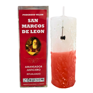 VELÓN RITUALIZADO DE SAN MARCOS DE LEÓN CON AMULETO: AMANSADOR Y JUSTICIERO.
