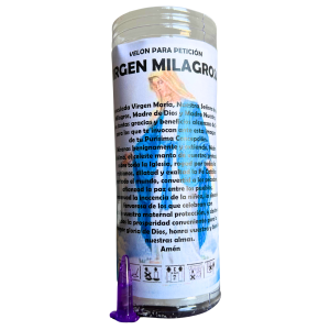 VELÓN DE PETICIÓN DE LA VIRGEN MILAGROSA CON ACEITE LITÚRGICO: PROTECCIÓN, LUZ, AMOR Y CONCEDE MILAGROS.