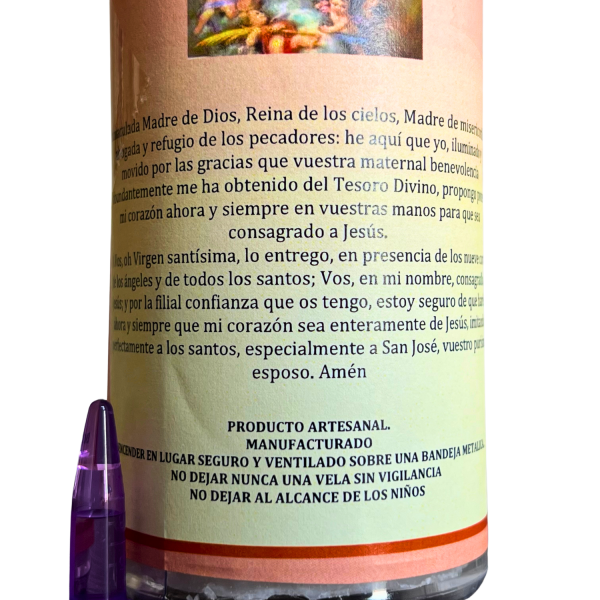 VELÓN DE PETICIÓN DE INMACULADA DE CONCEPCIÓN CON ACEITE LITÚRGICO: PROTECCIÓN, BIENESTAR FAMILIAR Y CONCEDE DESEOS. - Imagen 3