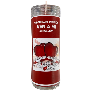 VELÓN DE PETICIÓN DE VEN A MÍ CON LAZO ROJO: AMOR, ATRACCIÓN Y PASIÓN.