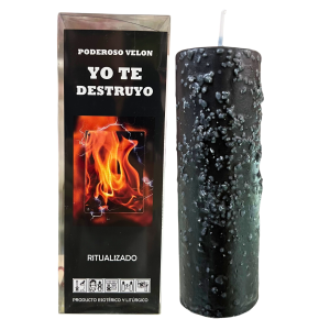 VELÓN RITUALIZADO DE YO TE DESTRUYO CON PERGAMINO: ACABAR CON ENEMIGOS.