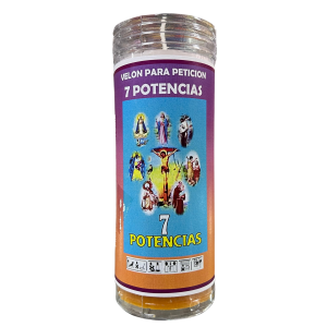 VELÓN DE PETICIÓN DE 7 POTENCIAS Y 7 COLORES CON ACEITE LITÚRGICO: TODO TIPO DE PETICIONES.