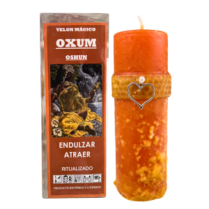 VELÓN RITUALIZADO DE OXUM CON AMUELTO: ENDULZAR Y ATRAER A LA PERSONA AMADA.