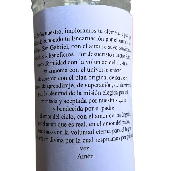 VELÓN DE PETICIÓN DEL ARCÁNGEL GABRIEL CON ACEITE LITÚRGICO: GUÍA, AUXILIO Y FUERZA. - Imagen 4