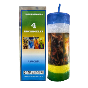 VELÓN RITUALIZADO DE 4 ARCÁNGELES: RAFAEL, URIEL, CHAMUEL Y MIGUEL (SALUD, ABUNDANCIA, AMOR Y PROTECCIÓN).