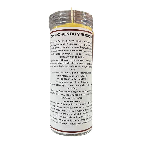 VELÓN DE PETICIÓN DE SAN ONOFRE CON ACEITE LITÚRGICO: DINERO, VENTAS Y NEGOCIOS. - Imagen 2