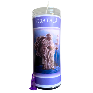 VELÓN DE PETICIÓN DE OBATALÁ CON ACEITE LITÚRGICO: AYUDA, PROTECCIÓN Y JUSTICIA.