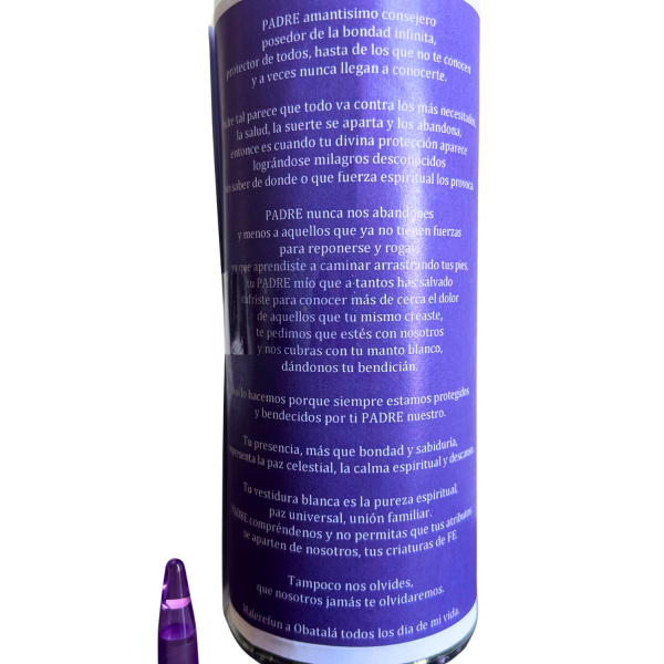 VELÓN DE PETICIÓN DE OBATALÁ CON ACEITE LITÚRGICO: AYUDA, PROTECCIÓN Y JUSTICIA. - Imagen 3