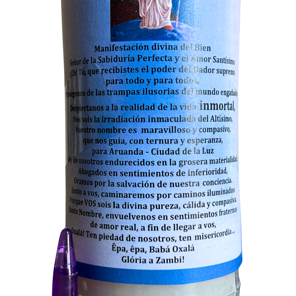 VELÓN DE PETICIÓN DE OXALÁ CON ACEITE LITÚRGICO: SALUD, AMOR, JUSTICIA Y CONTRA ENEMIGOS. - Imagen 3