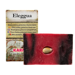 JABÓN ARTESANO DE ELEGGUÁ: ABRE CAMINOS, PROTECCIÓN Y BUENA SUERTE (100G).