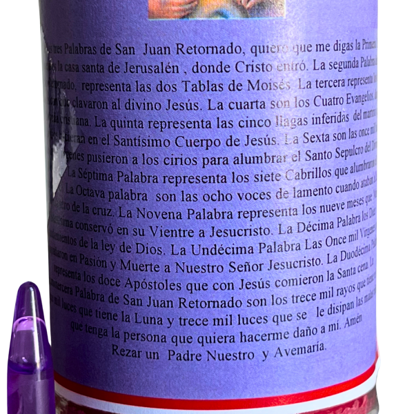 VELÓN DE PETICIÓN DE SAN JUAN RETORNADO CON ACEITE LITÚRGICO: VUELVA LA PERSONA AMADA. - Imagen 2