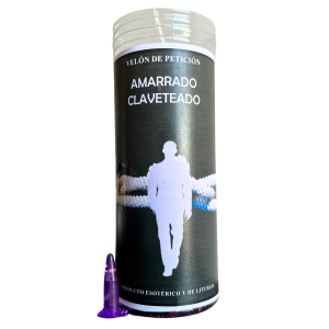 VELÓN DE PETICIÓN DE AMARRADO Y CLAVETEADO CON ACEITE LITÚRGICO: AMARRAR A LA PERSONA AMADA.