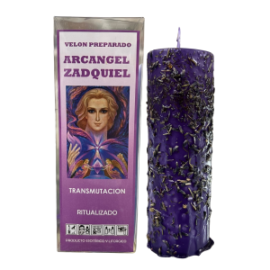 VELÓN RITUALIZADO DEL ARCÁNGEL ZADQUIEL CON ACEITE LITÚRGICO: TRANSMUTACIÓN (TRANSFORMAR LO NEGATIVO EN POSITIVO).