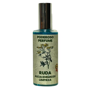 PODEROSO PERFUME DE RUDA: LIMPIEZA Y ALEJA ENEMIGOS (100ML).