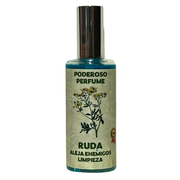 PODEROSO PERFUME DE RUDA: LIMPIEZA Y ALEJA ENEMIGOS (100ML).